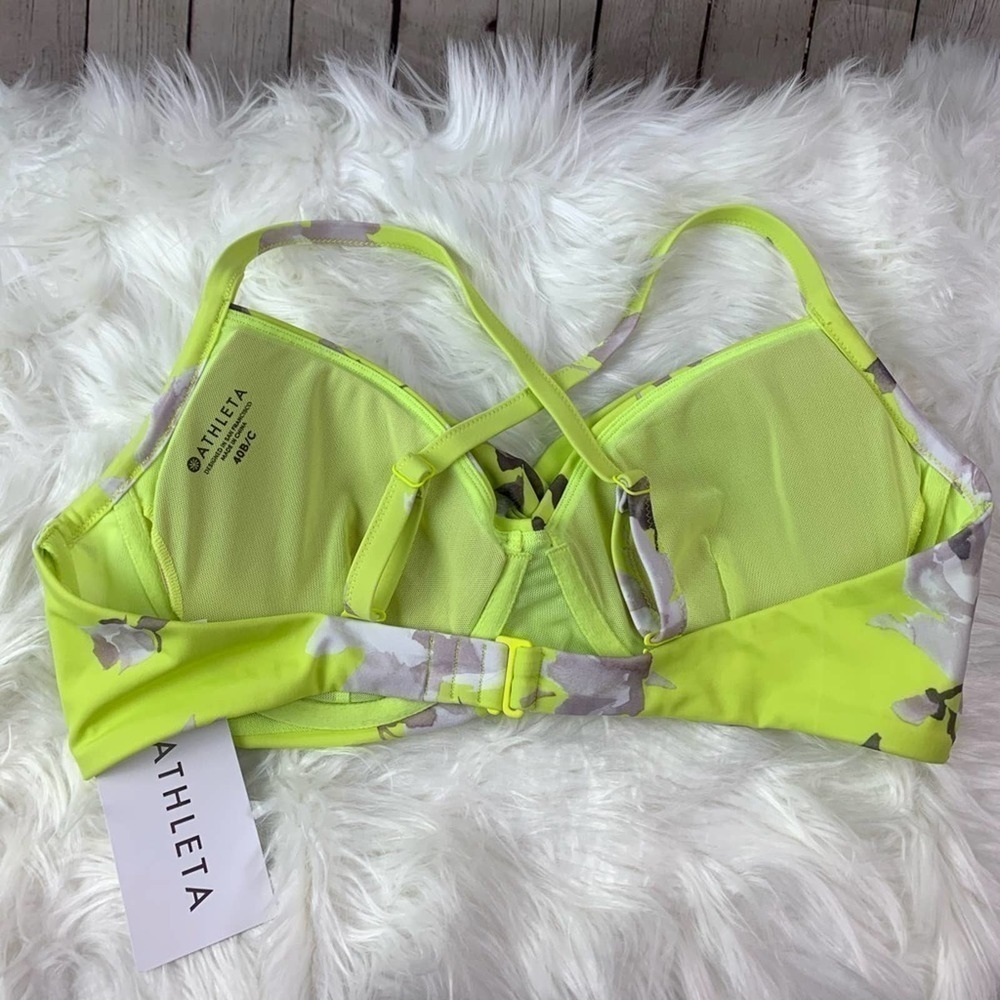 ATHLETA Yellow Gardenia Twist Up Bikini Top 40 B/C - Picture 2 of 7